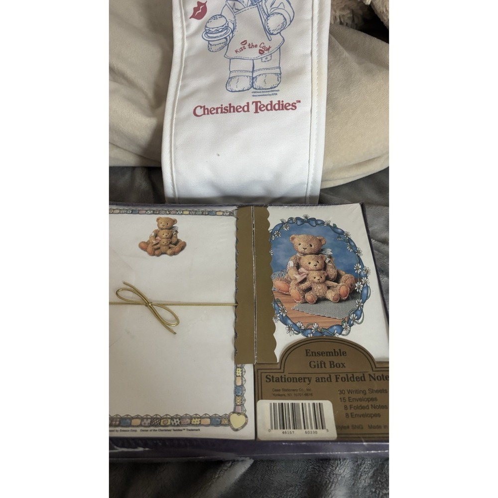 Case Vintage Stationery Cherished Teddies Boxed New Enesco 1999 W Hot Pad Granny